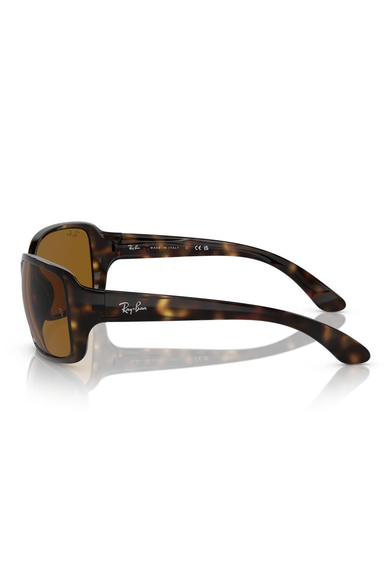 60mm Wrap Sunglasses, Alternate, color, BROWN