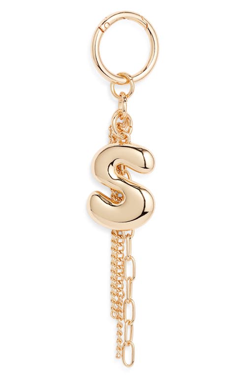 Chelsea28 Bubble Letter Bag Charm In Gold