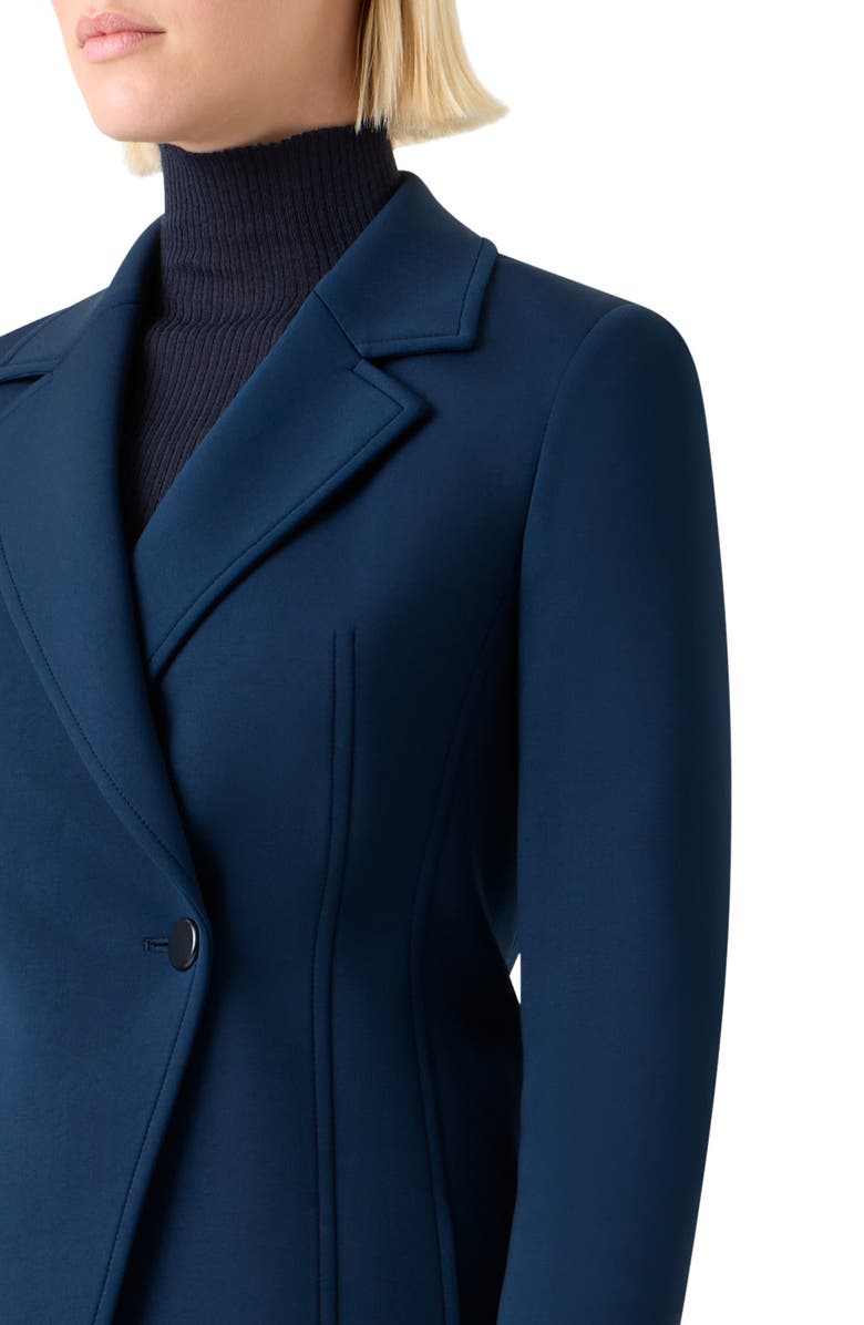 Akris Duska Techno Neoprene Jacket, Alternate, color, Denim Blue