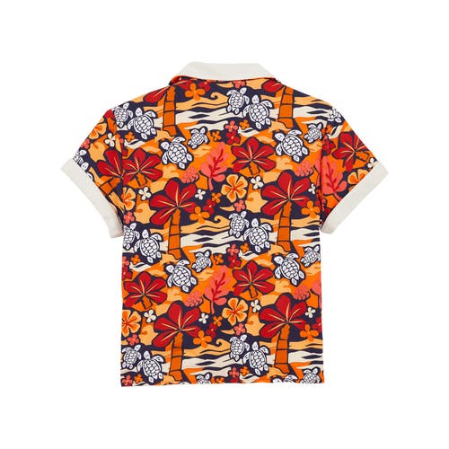 Vilebrequin Monoi Turtles Open Shirt In Abricot