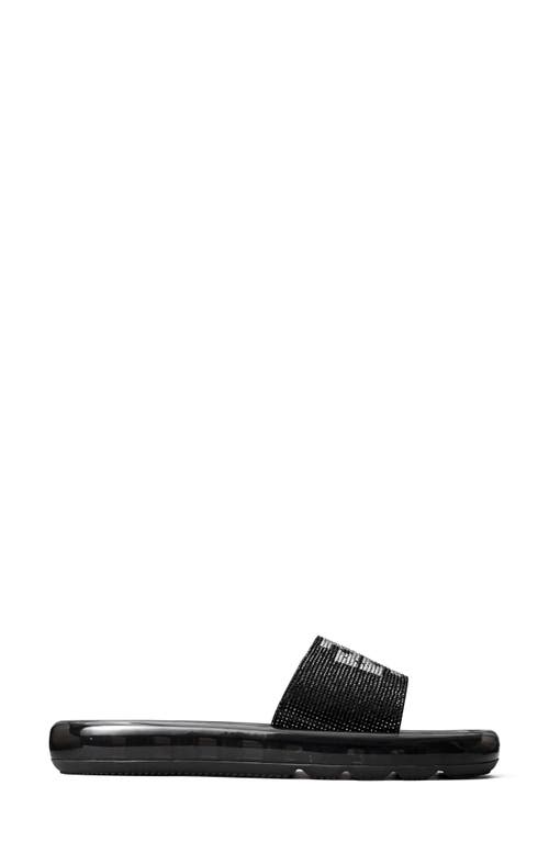 Tory Burch Crystal Bubble Jelly Slide Sandal In Black