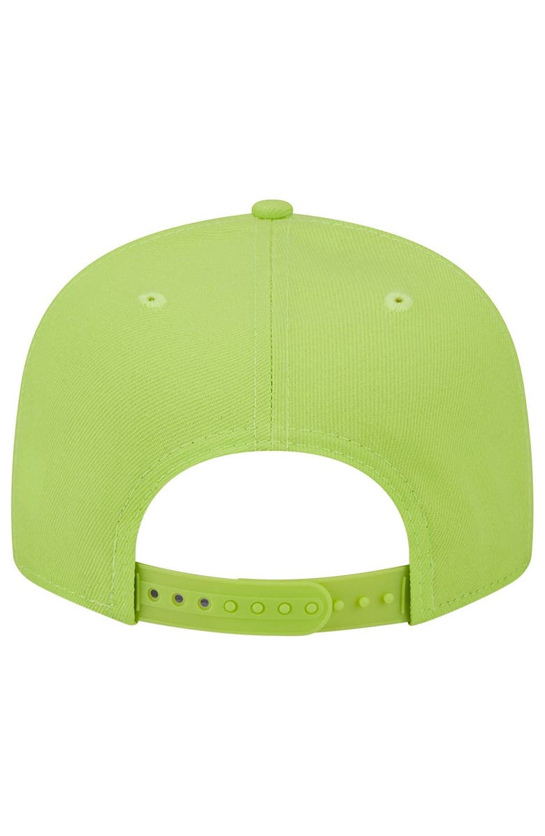 New Era Men's New Era Neon Green Los Angeles Chargers Color Pack Brights 9FIFTY Snapback Hat, Alternate, color,