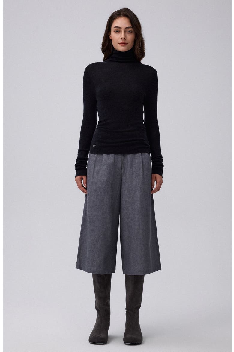Wide Leg Culotte Shorts, Alternate, color, Riverstone
