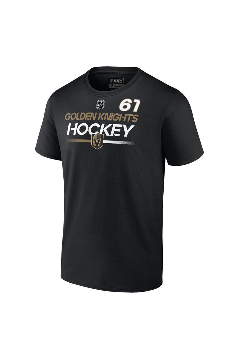 Men's Fanatics Branded Mark Stone Black Vegas Golden Knights Authentic Pro Prime Name & Number T-Shirt, Alternate, color, Black