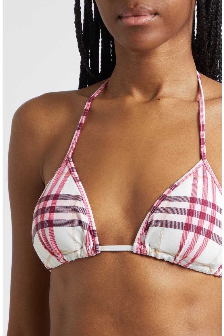 Sadie Check String Bikini Top, Alternate, color, AUBERGINE PRPL IP CK