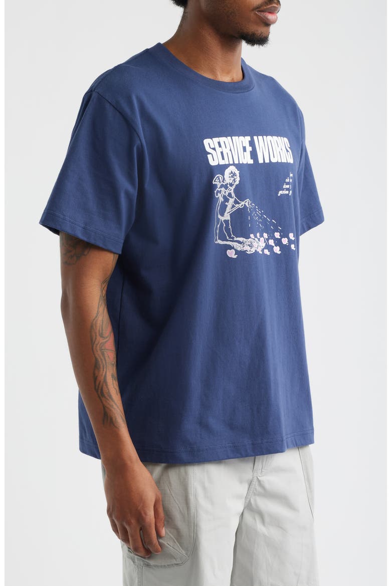 Garden Graphic Organic Cotton T-Shirt, Alternate, color, NAVY