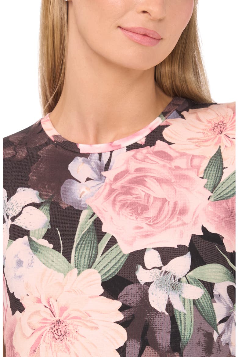 Amira Floral Print Top, Alternate, color, CORAL PINK