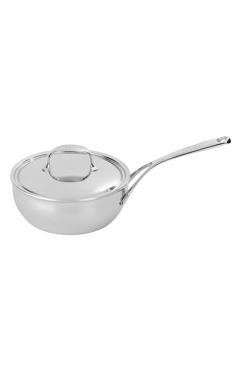 Demeyere Atlantis 3.5-Quart Stainless Steel Conic Sauté Pan/Saucier & Lid, Main, color, Stainless Steel