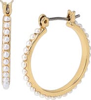 AllSaints Imitation Pearl Hoop Earrings