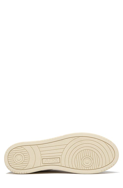 Autry Leather And Suede Sneakers With Washed Finish In Brown