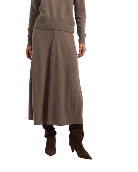 Wool-Cashmere Midi Skirt