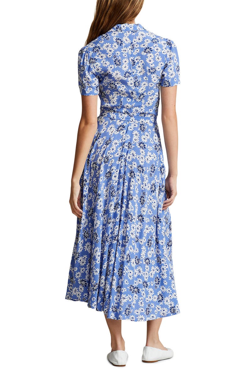 Polo Ralph Lauren Hampton Floral Crepe Midi Shirtdress, Alternate, color, 