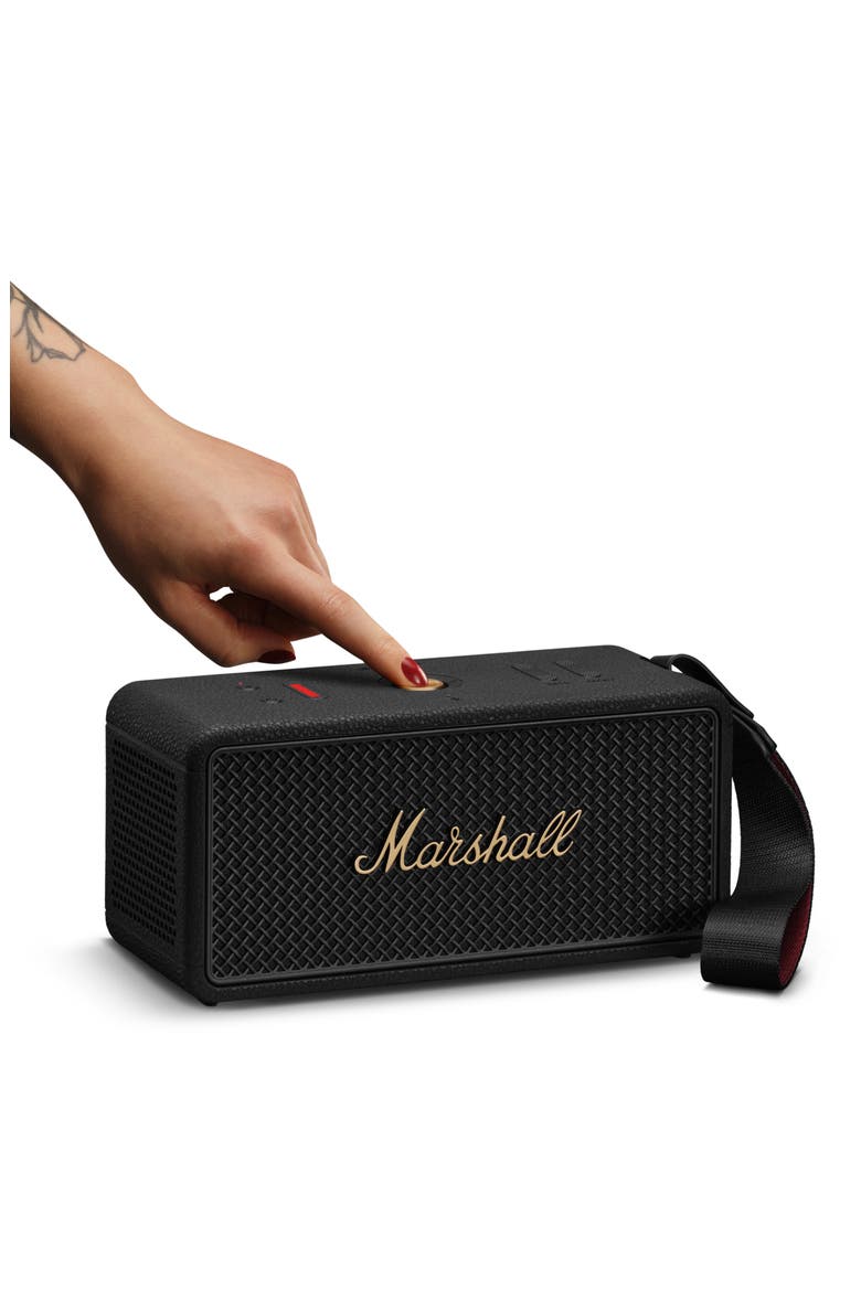 Middleton II Portable Bluetooth® Speaker, Alternate, color, BLACK AND BRASS