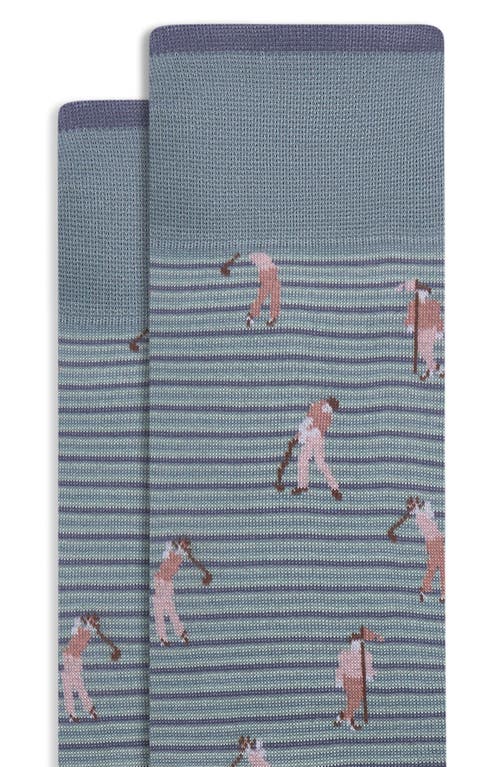 Bugatchi Golfer Mercerized Cotton Blend Dress Socks