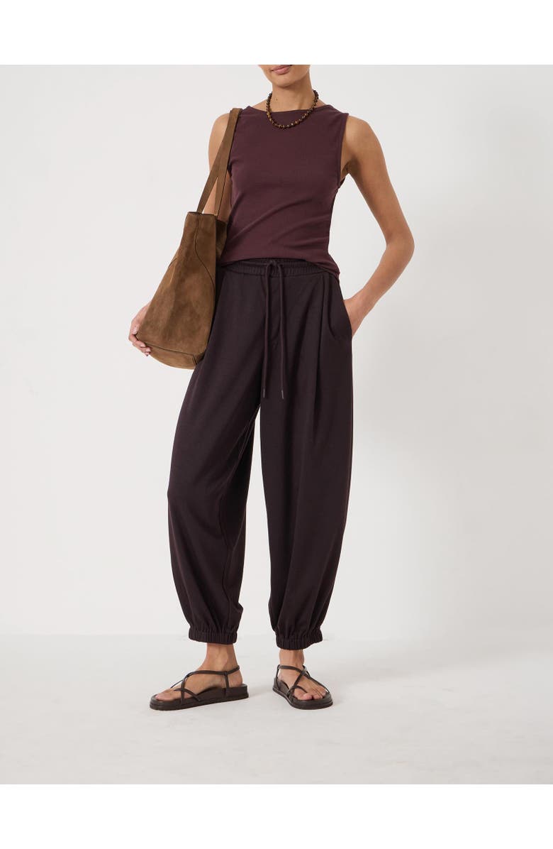 Hush Sephy Bubble Hem Jersey Pants, Alternate, color, Dark Wine Red
