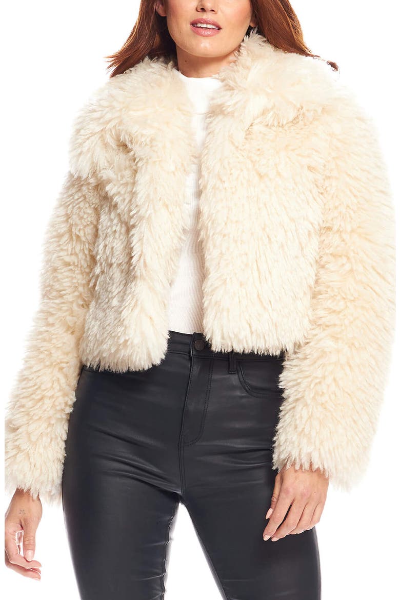 Snowdrift Faux Fur Jacket, Main, color, IVORY