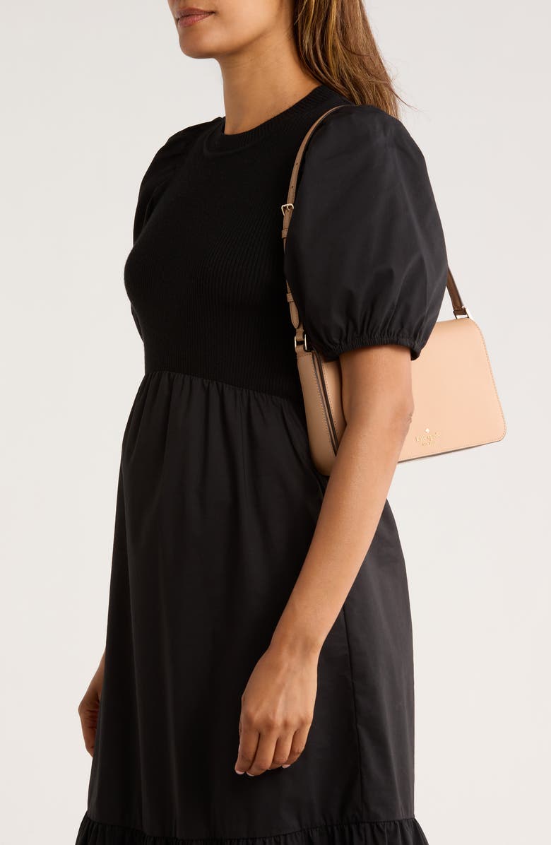 Kate Spade New York staci saffiano leather shoulder bag, Alternate, color, Light Fawn