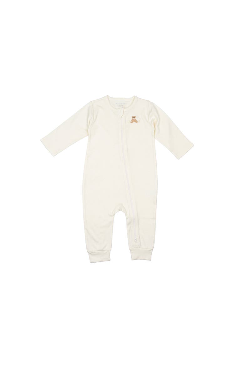 Wild Wawa Pima Embroidered Footless Sleeper, Main, color, Flower Bear