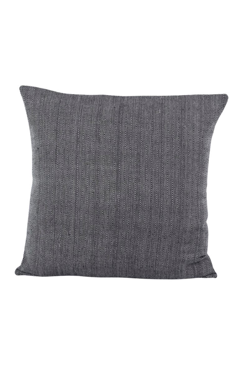 Zig Zag Woven Pillow - Cover, Main, color, Black and White