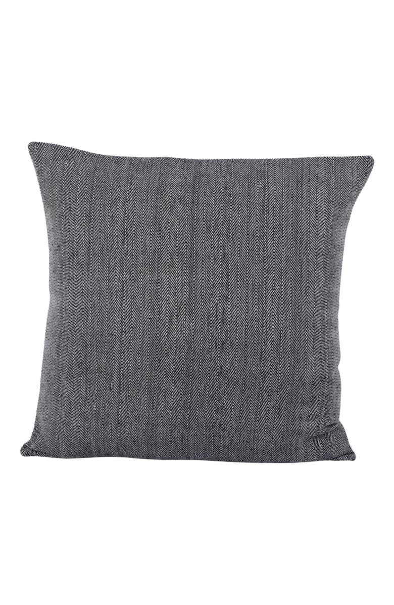 Manushi Zig Zag Woven Pillow - Cover, Main, color, Black And White