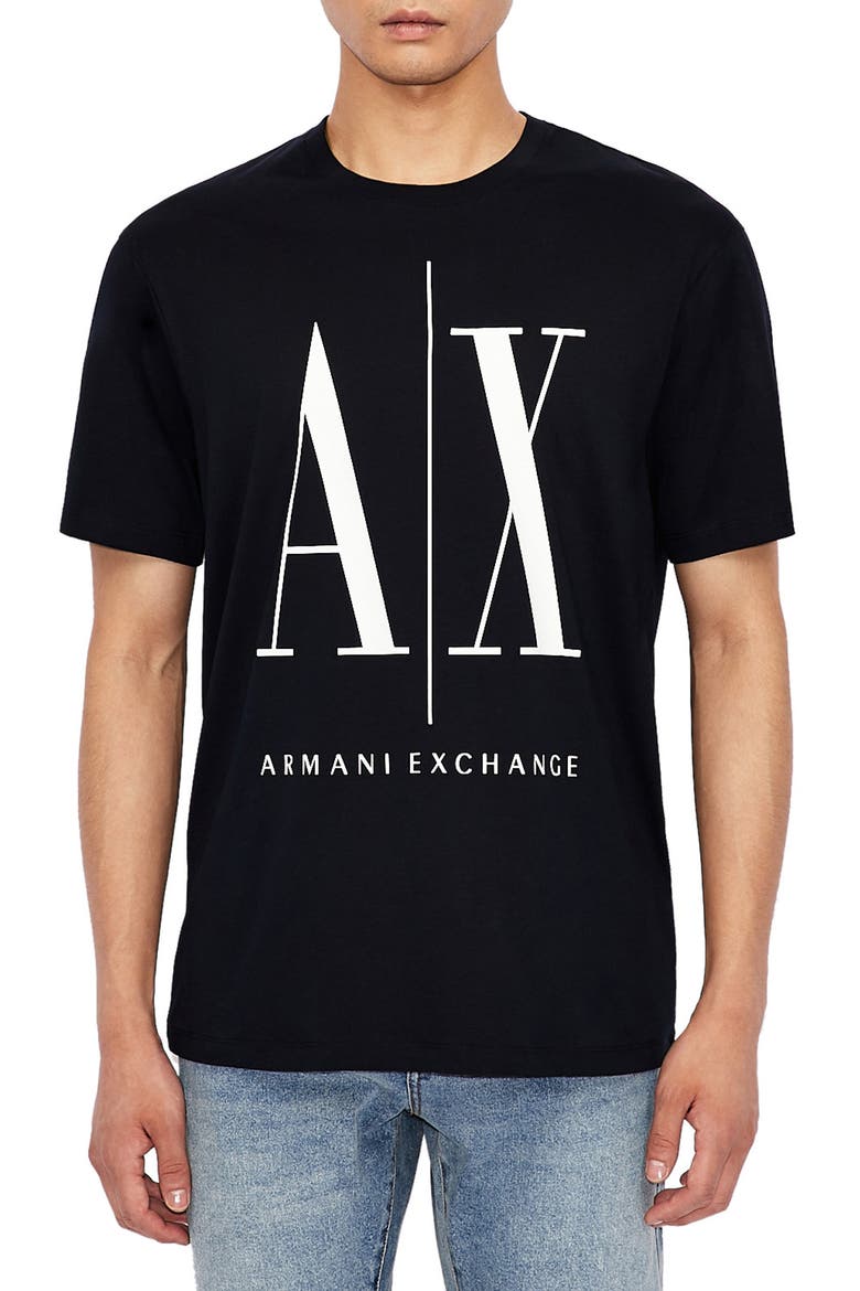 Icon Logo Cotton Graphic Tee, Main, color, NAVY