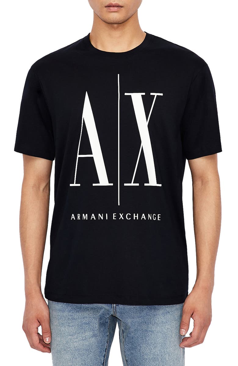 Armani Exchange Icon Logo Cotton Graphic Tee, Main, color,