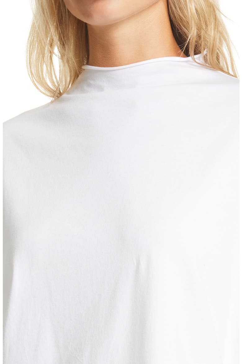 Funnel Neck T-Shirt, Alternate, color, WHITE