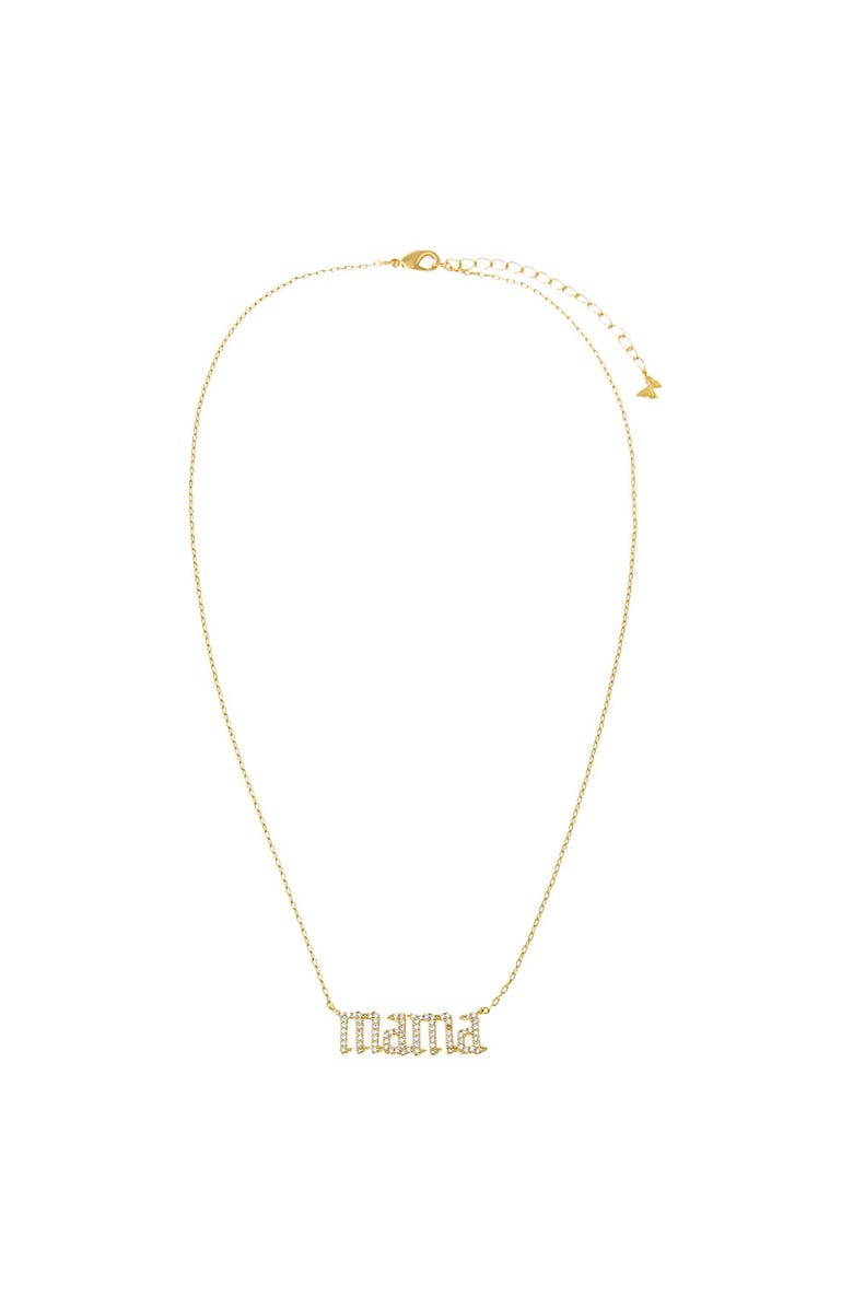 BY ADINA EDEN Pave Mama Pendant Necklace, Alternate, color, Gold