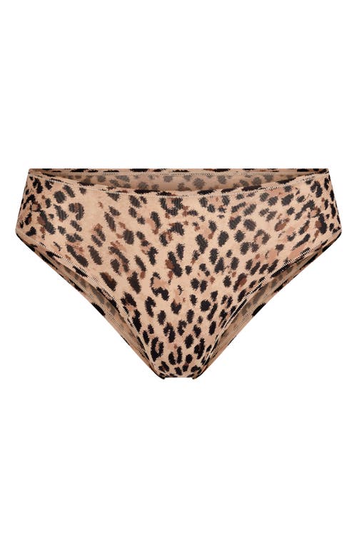 Skims Fits Everybody High-cut Cheeky Briefs In Animal Print