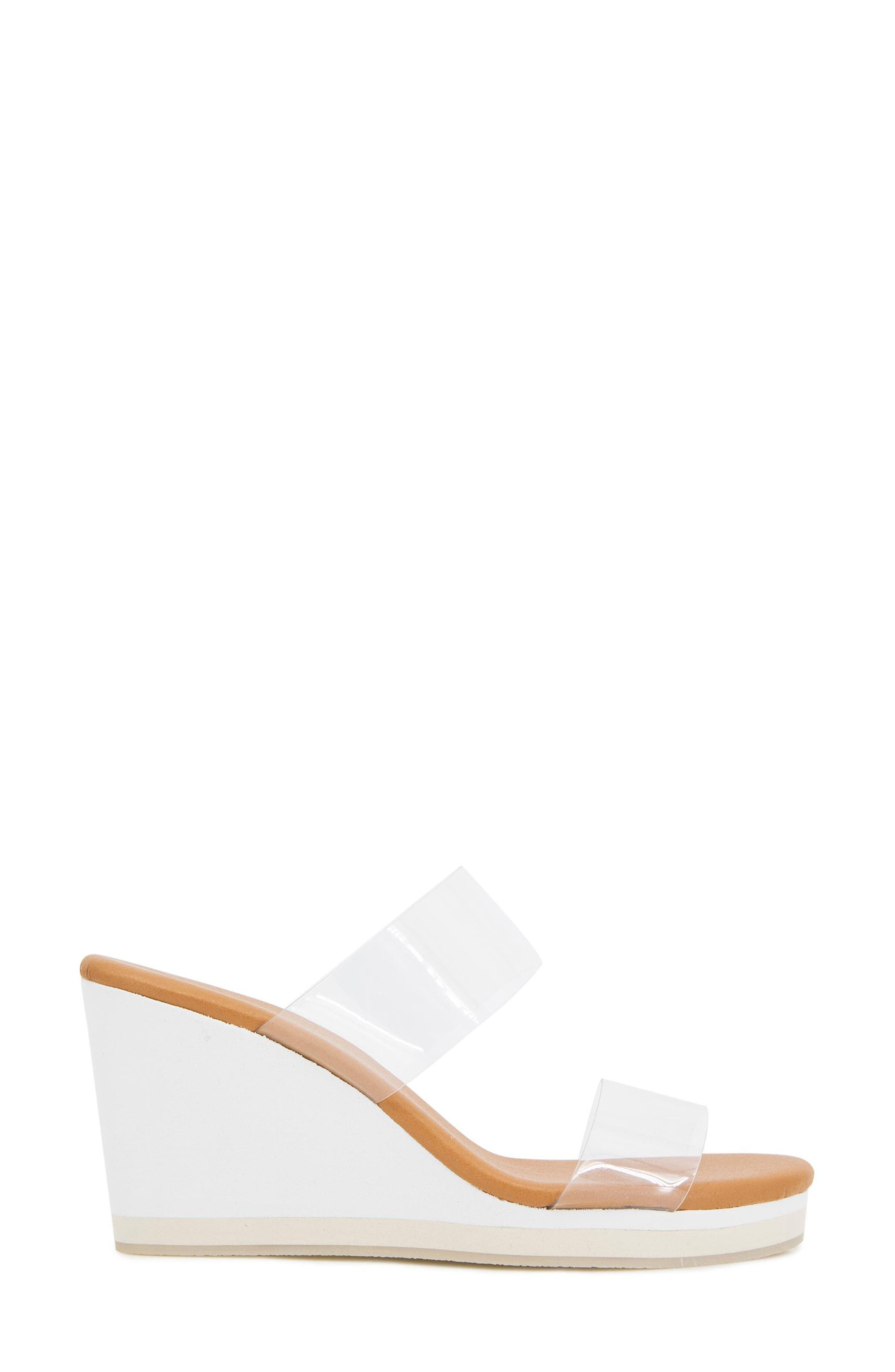 André Assous Noemie Wedge Sandal, Alternate, color, Clear
