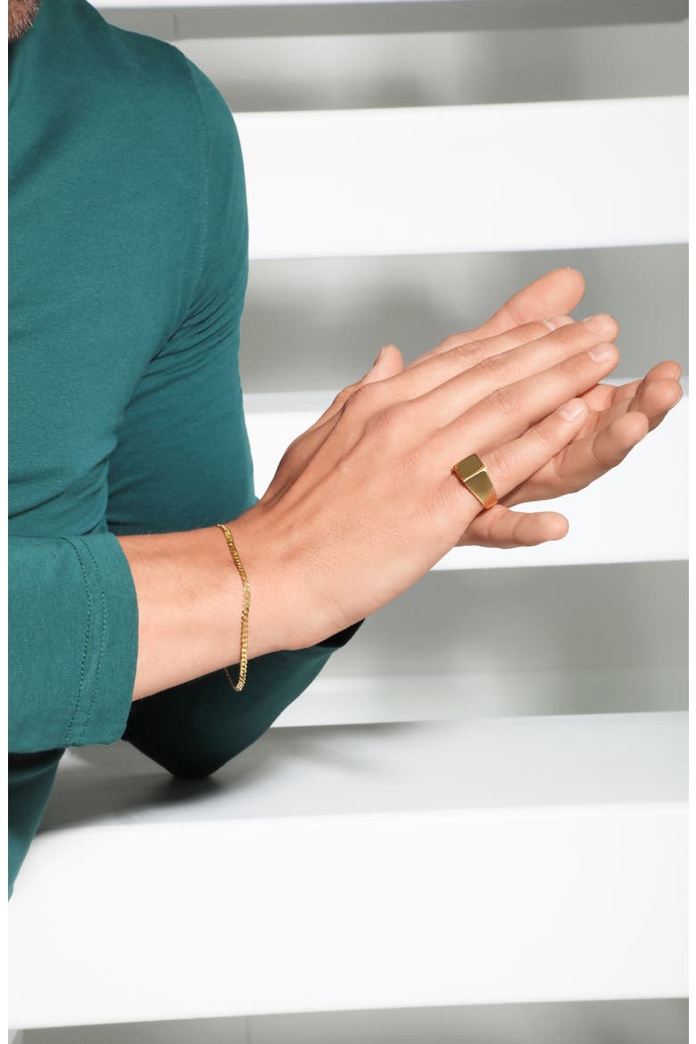 Men's 14K Gold Flat Curve Chain Bracelet (Nordstrom Exclusive), Alternate, color, 14K YELLOW GOLD