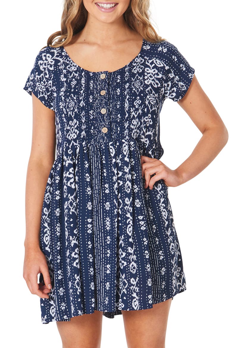 Surf Shack Minidress, Main, color, NAVY