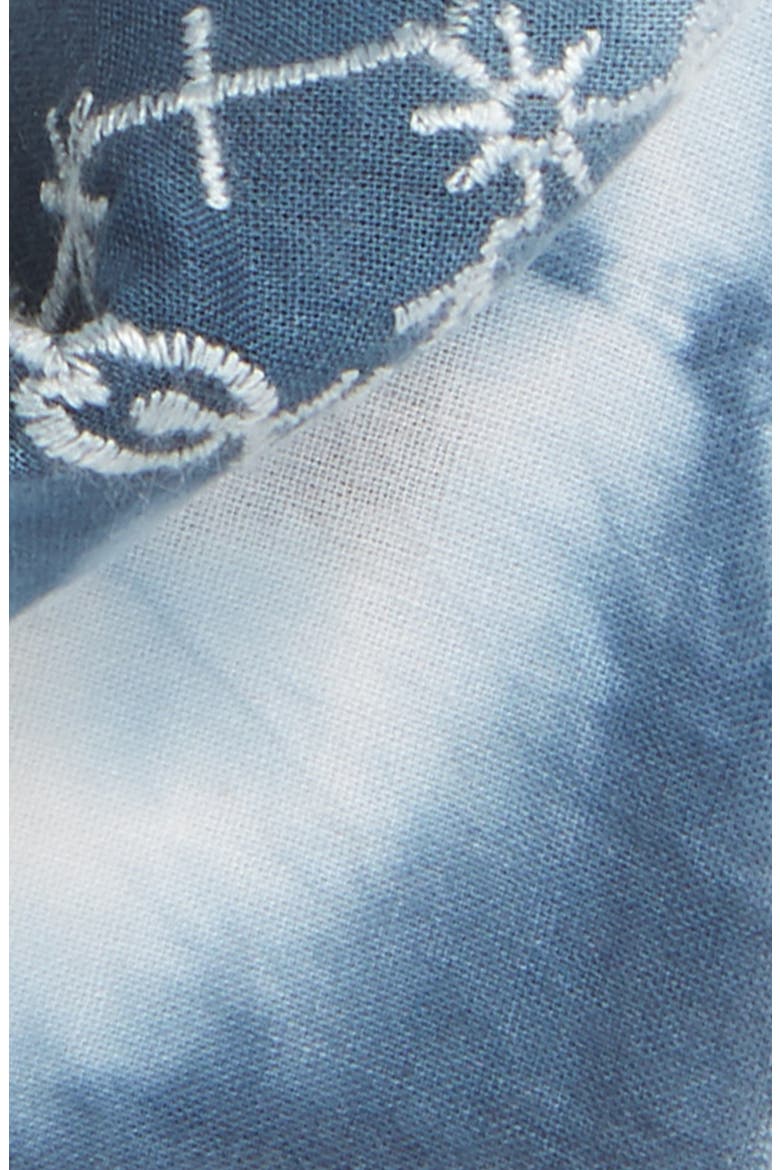 Embroidered Bandana, Alternate, color, CHAMBRAY/ BLUE