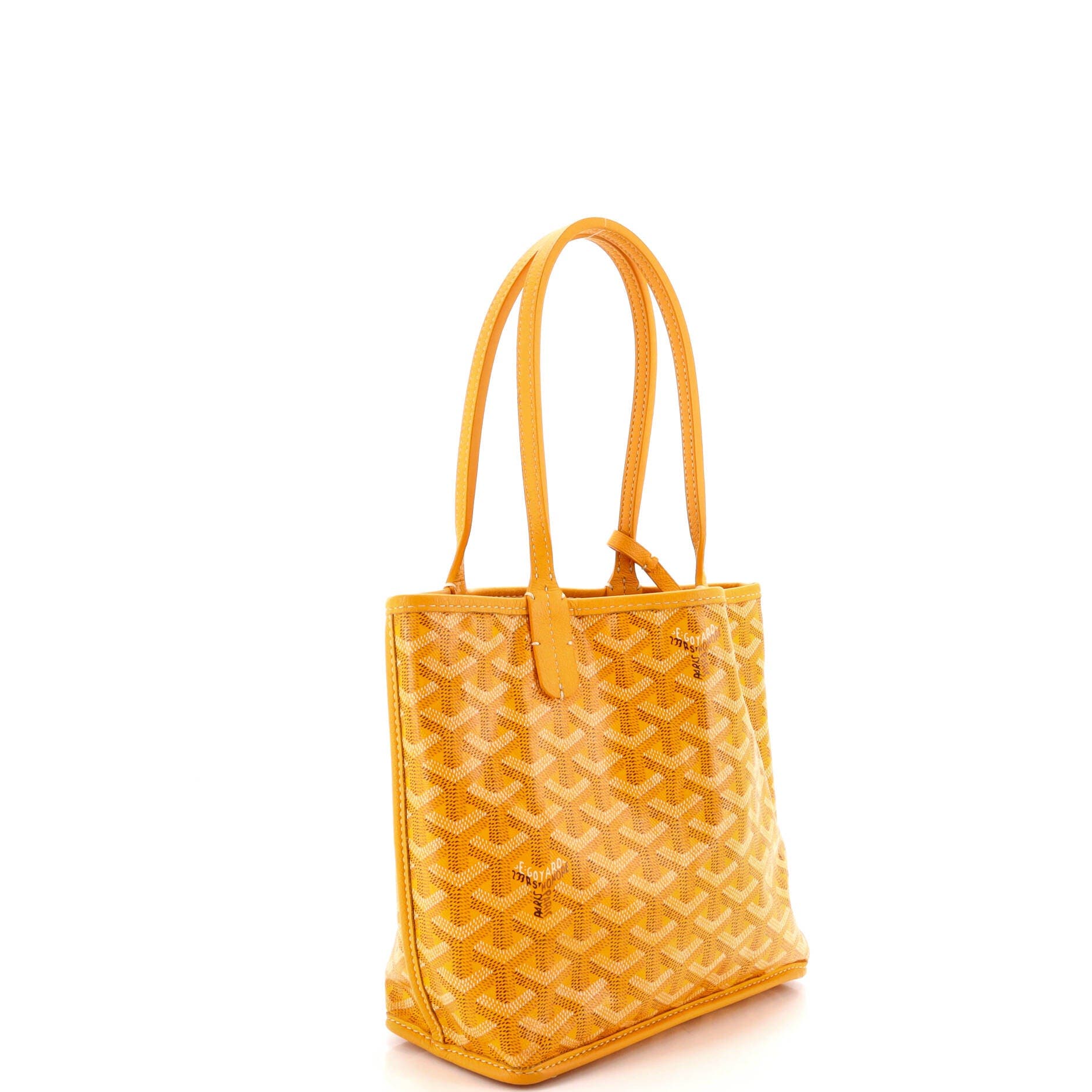 Pre-Owned Goyard Anjou Reversible Tote Coated Canvas Mini, Alternate, color, Yellow
