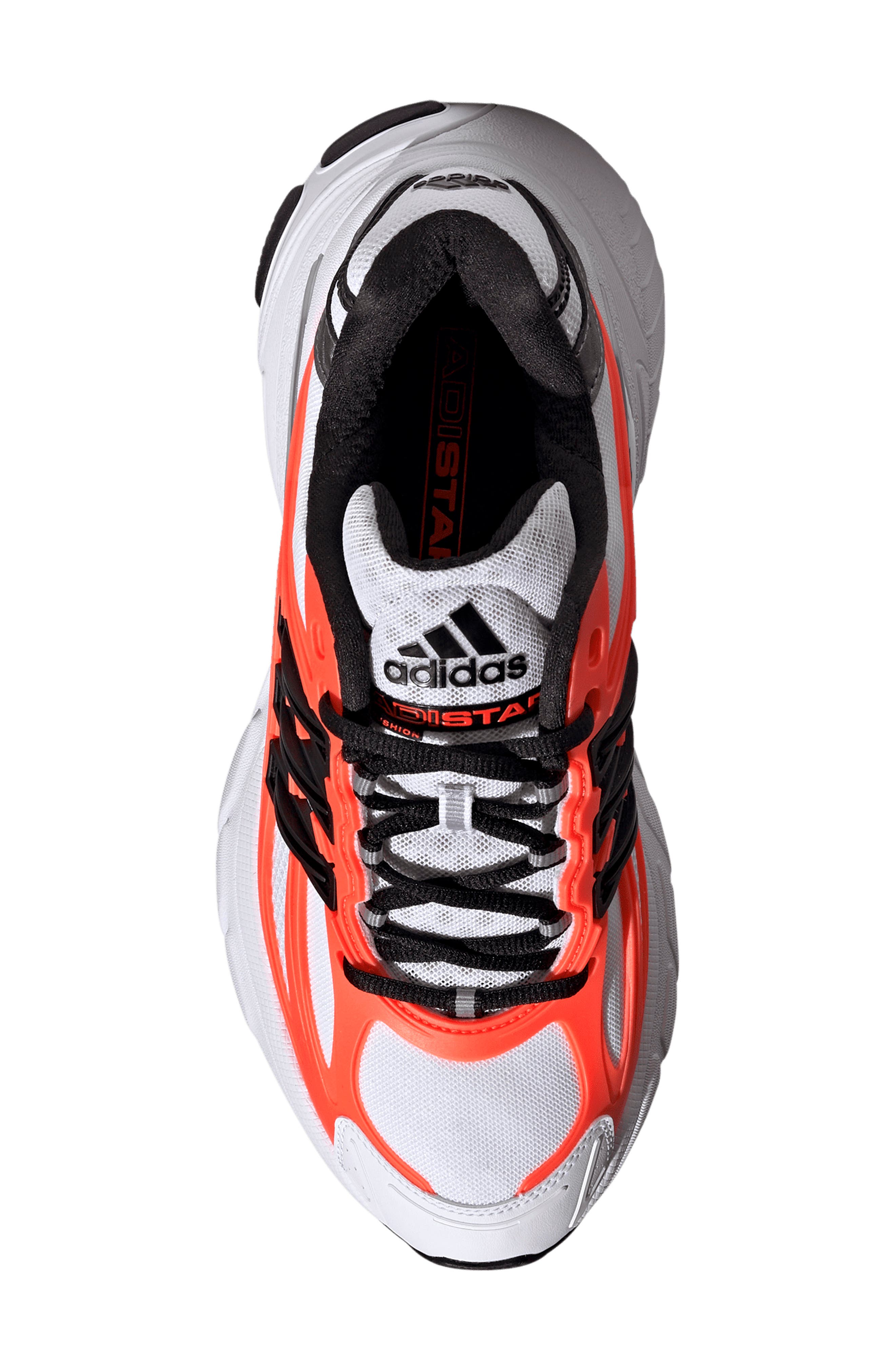 adidas Gender Inclusive Adistar Cushion XLG 2.0 Sneaker, Alternate, color, White/ Core Black/ Solar Ora