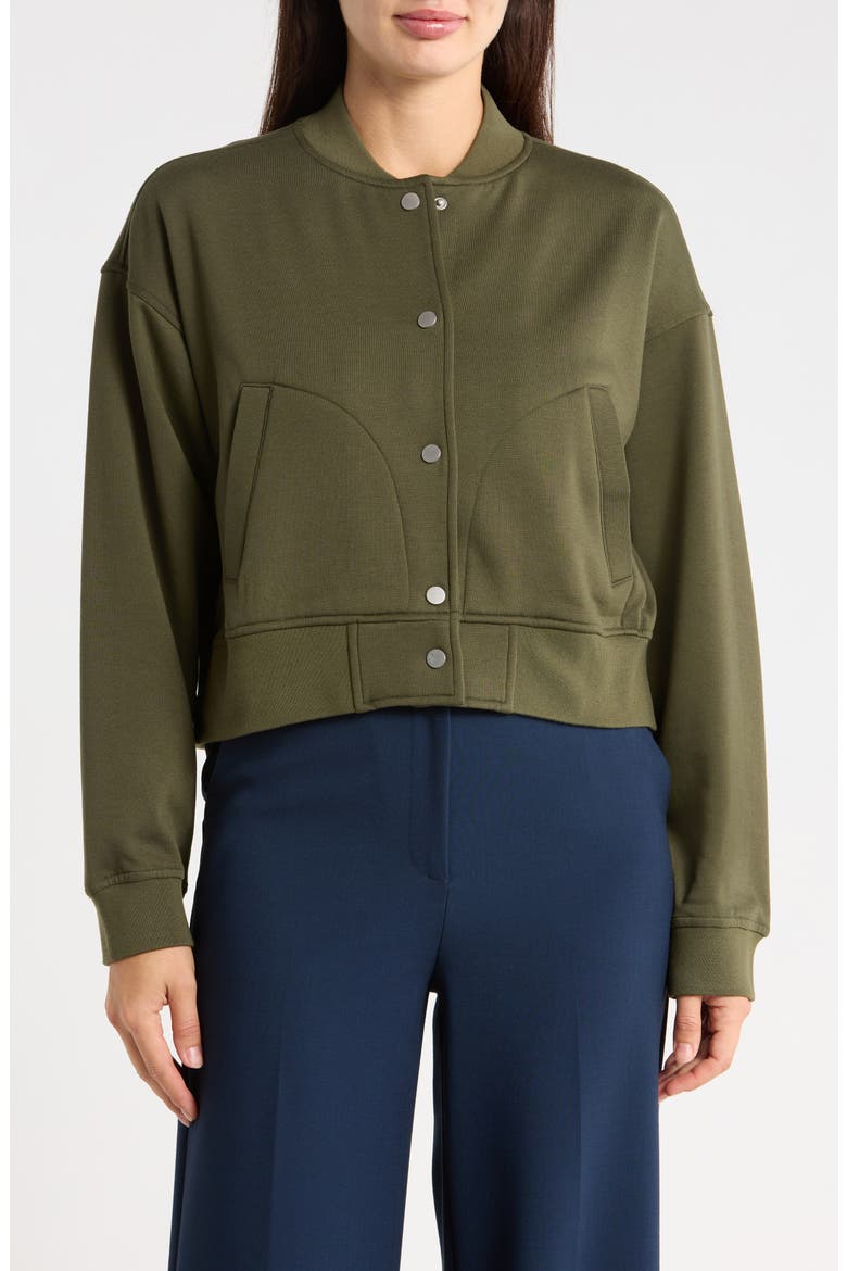 Supersoft Bomber Jacket, Main, color, GREEN SPRUCE