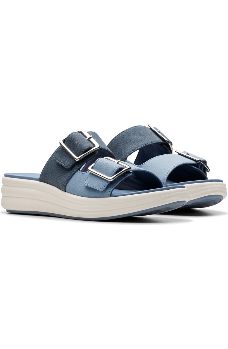 Clarks<sup>®</sup> Drift Buckle Slide Sandal, Alternate, color, Denim Combi