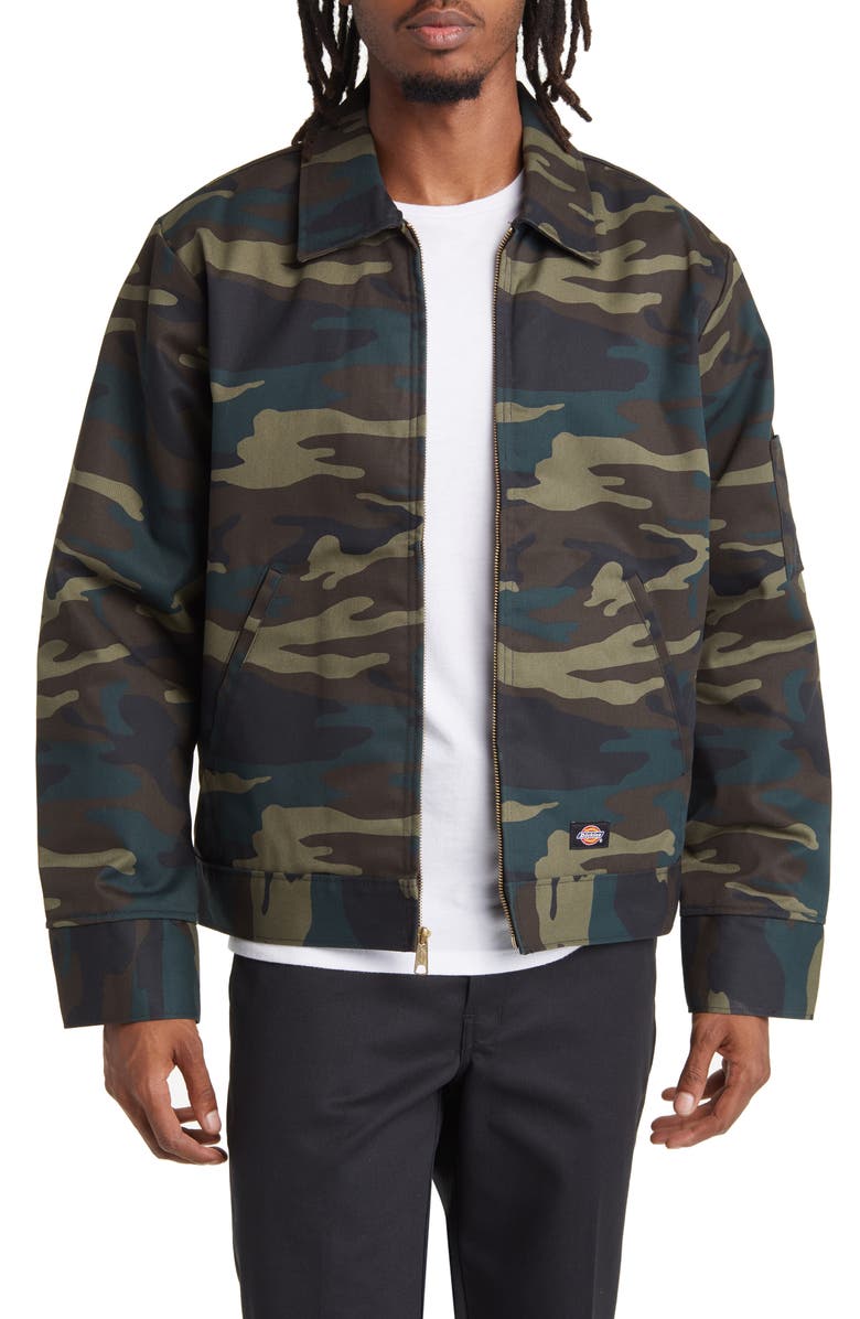 Dickies Eisenhower Camo Water Repellent Insulated Jacket, Main, color, 
