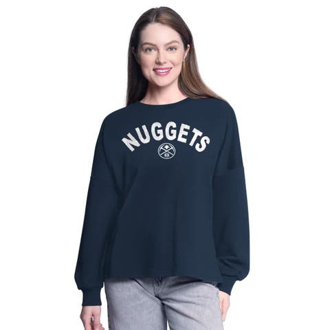 Women's G-III 4Her by Carl Banks Navy Denver Nuggets Athletic Pullover Sweatshirt