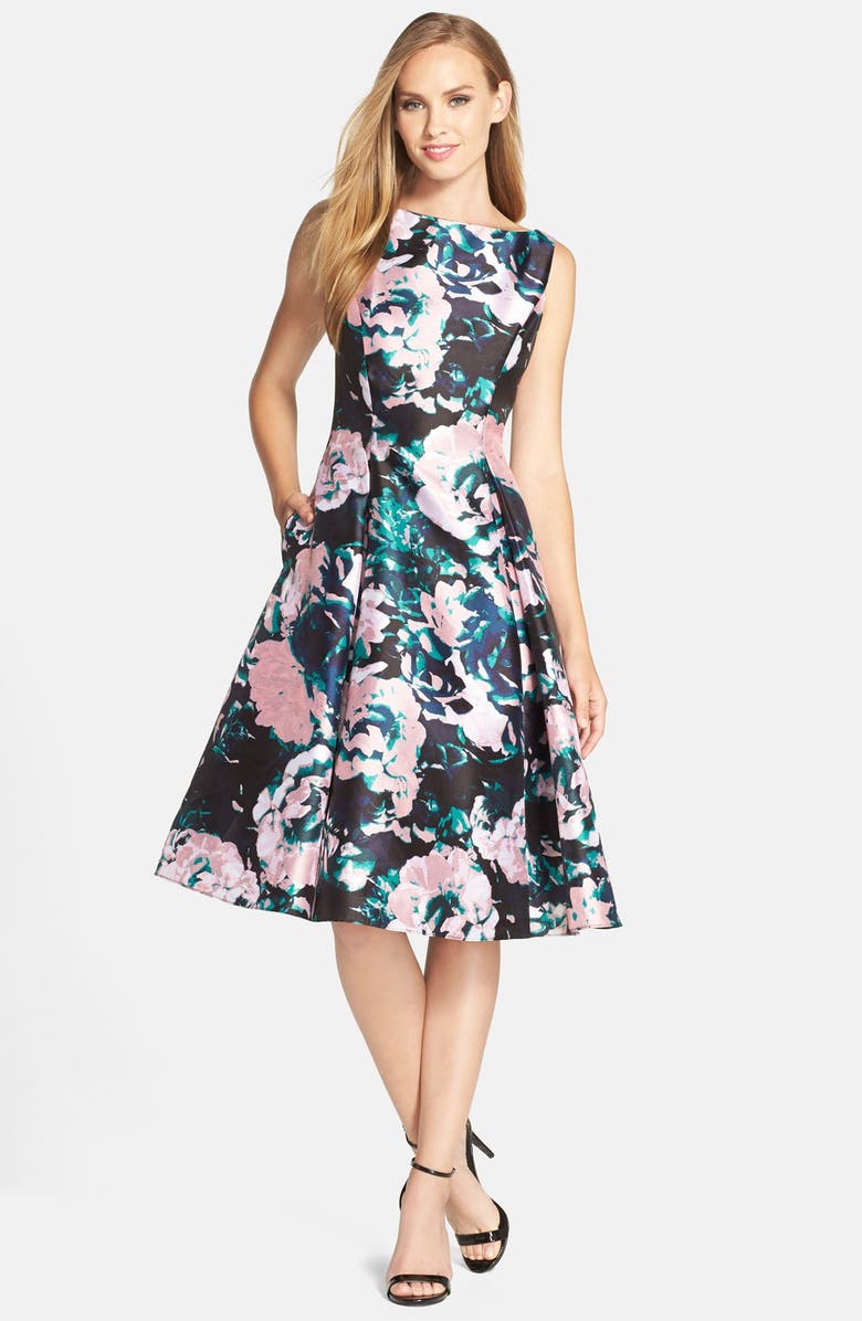 Adrianna Papell ''Mikado' Sleeveless Fit & Flare Dress, Alternate, color,