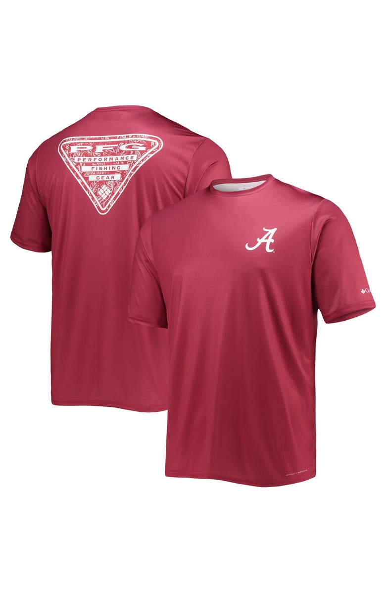 Columbia Men's Columbia Crimson Alabama Crimson Tide Terminal Tackle Omni-Shade T-Shirt, Main, color, 