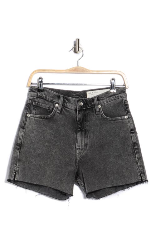 Rag & Bone High Waist Cutoff Denim Shorts In Gray