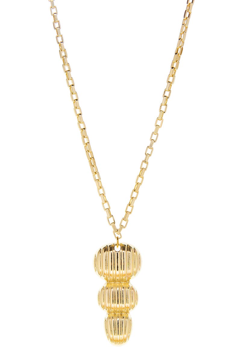 MARLYN SCHIFF Mila Tiered Pendant Necklace, Main, color, Gold
