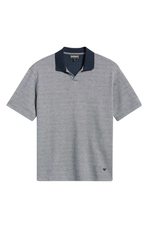 Emporio Armani Johnny Collar Polo In Gray