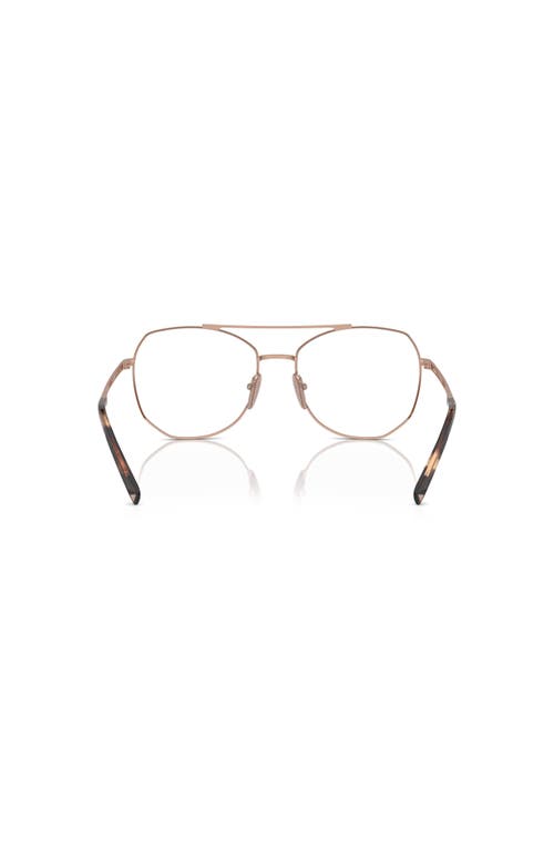 Prada 54mm Irregular Optical Glasses In Gold