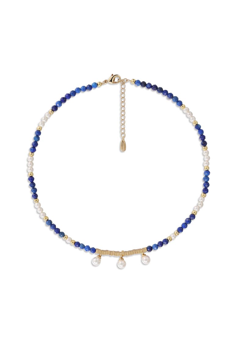 Poseidon Necklace, Main, color, Blue & White & Gold