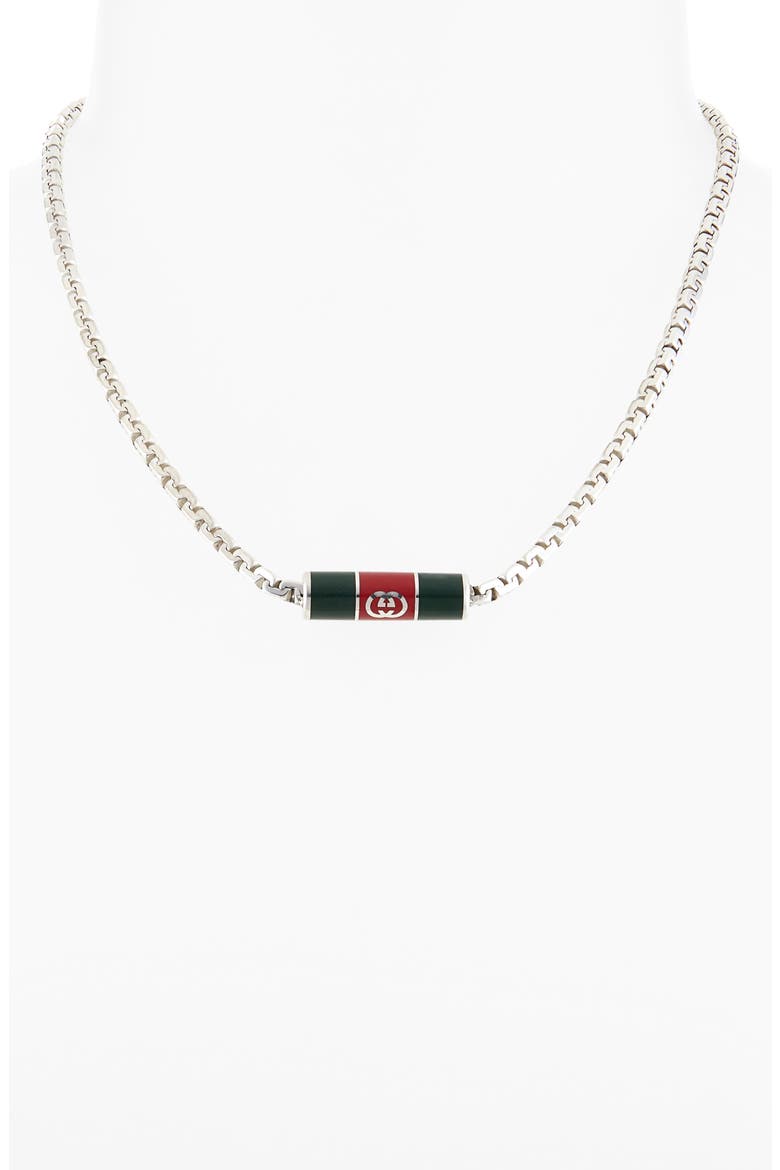 Web Pendant Necklace, Alternate, color, SILVER