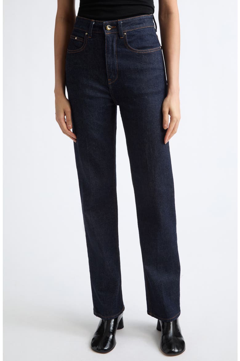 Flex High Waist Straight Leg Jeans, Main, color, DUSK WASH