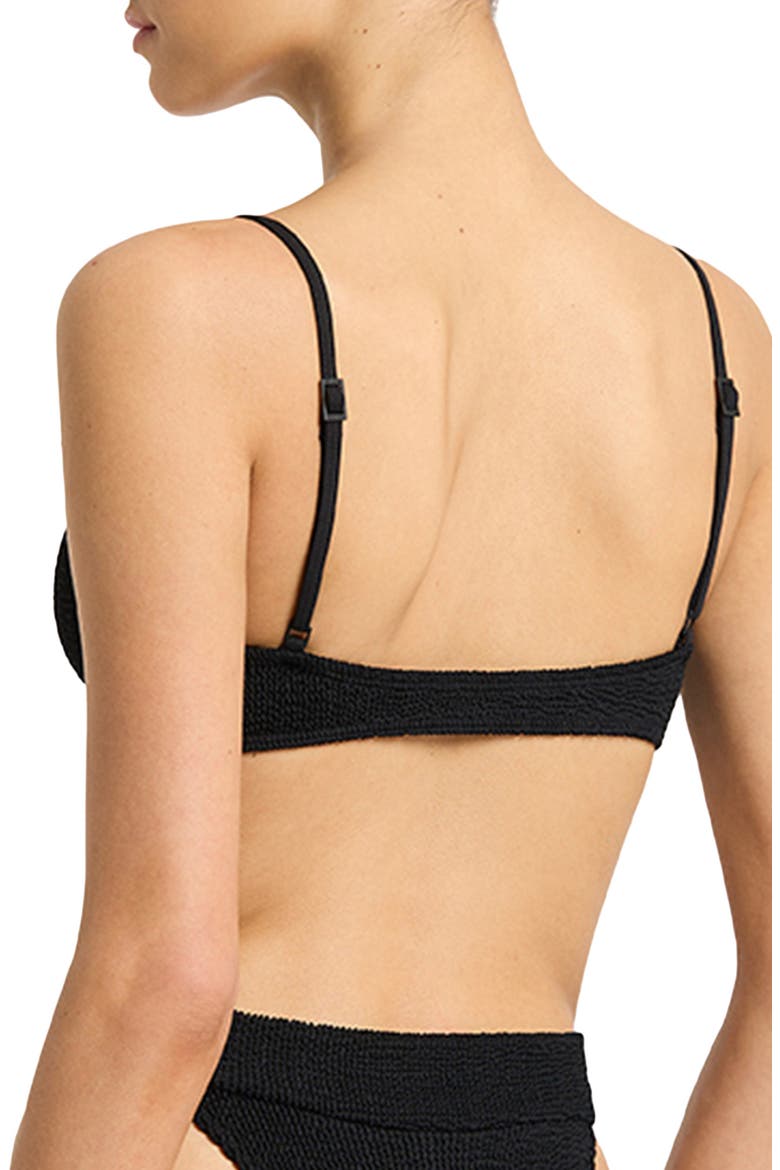 Gracie Balconette Bikini Top, Alternate, color, BLACK ECO