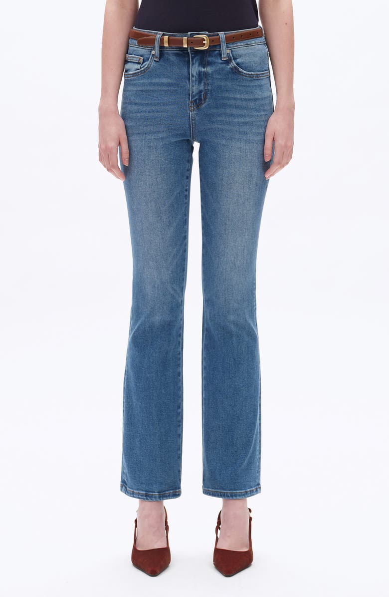 Bayeas Mid Rise Bootcut Jeans, Main, color, Medium Blue